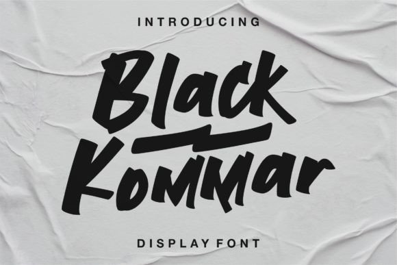 Black Kommar: Bold Brushed Typography for Impact