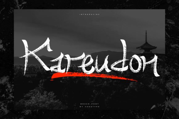 Kareudon: Bold Japanese Brush Style for Modern Design