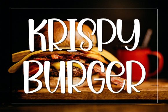 Krispy Burger: A Bold Display Font for Craft Designs