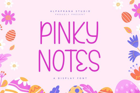 Pinky Notes: A Playful Display Font for Creative Projects
